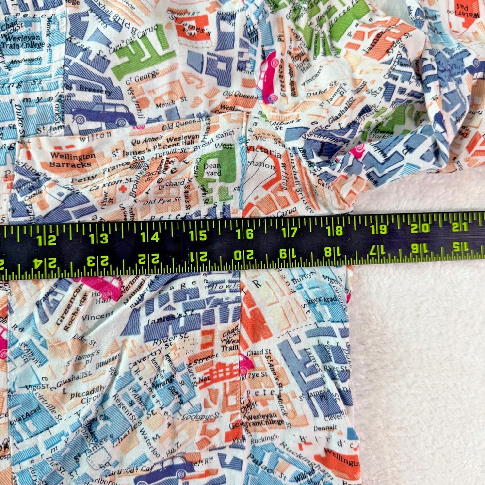 MAEVE Anthropologie Cartography London‎ Map Print Blouse Size 2 Shirt Top - Picture 13 of 16
